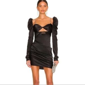 The Bar silk twisted rinestone mini dress